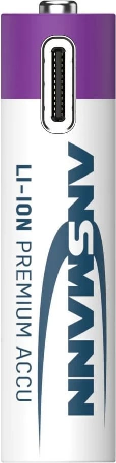 Bateri të rikarikueshme AAA ANSMANN 1311-0028, 500 mAh, Li-Ion, 1.5V, 4 copë, Bardhë
