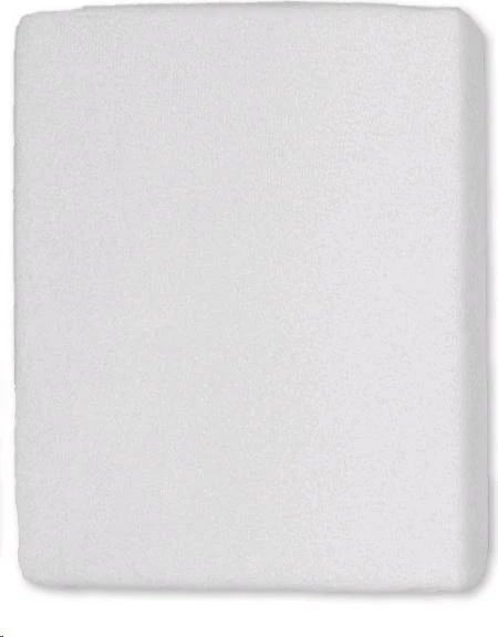 çarçaf me elastik për krevat bebe, NEW BABY, terry pamuk 120x60 cm, i bardhë