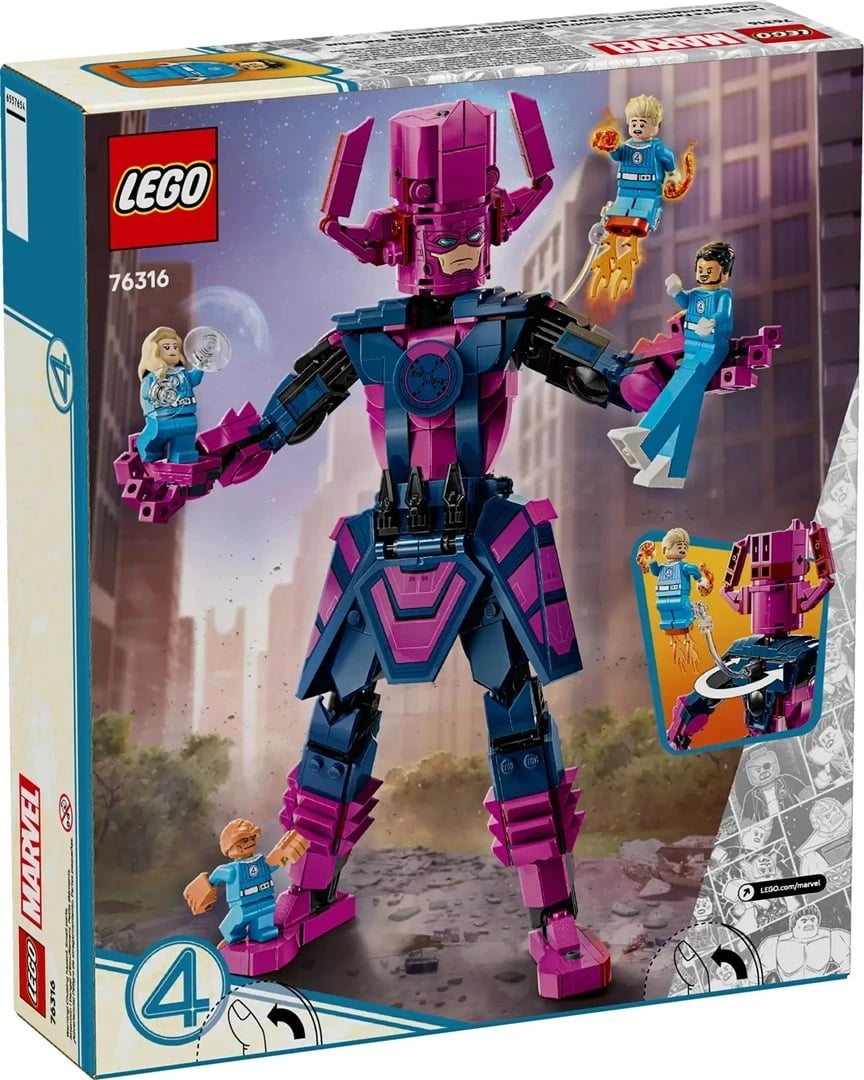 Set LEGO Marvel 76316 Fantastic Four kundër Galactus, 427 pjesë, 4 minifigura