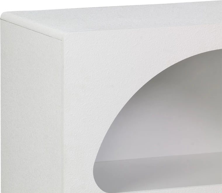 Raft librash Emersi, MDF, ngjyrë e bardhë, 70x35x100cm