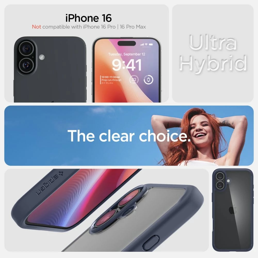 Mbështjellës Spigen Ultra Hybrid MagSafe për iPhone 16, Blu
