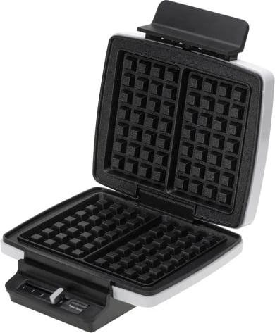 Aparat waffle, Adler AD 3085, 1200-1800W, pllaka jo-ngjitëse, kontroll temperature, 2x 9x15 cm, e bardhë