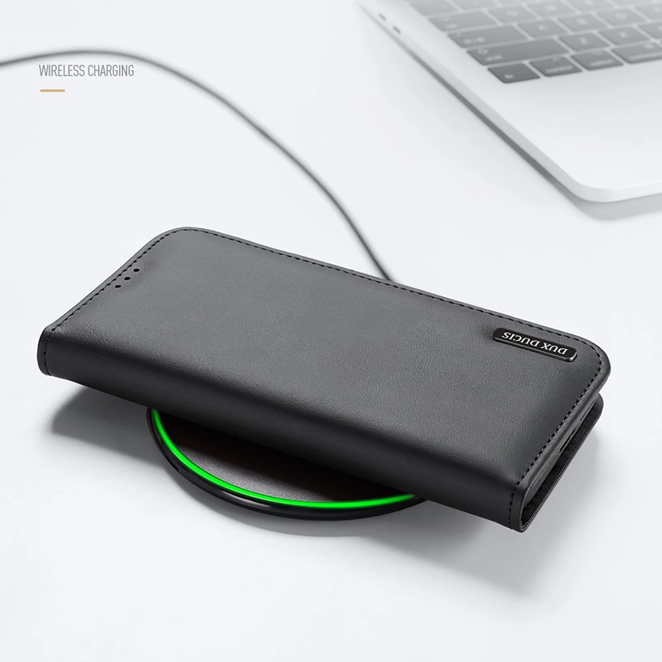 Mbështjellës Dux Ducis Hivo për Samsung Galaxy S25 Edge, me kapak, RFID, i zi