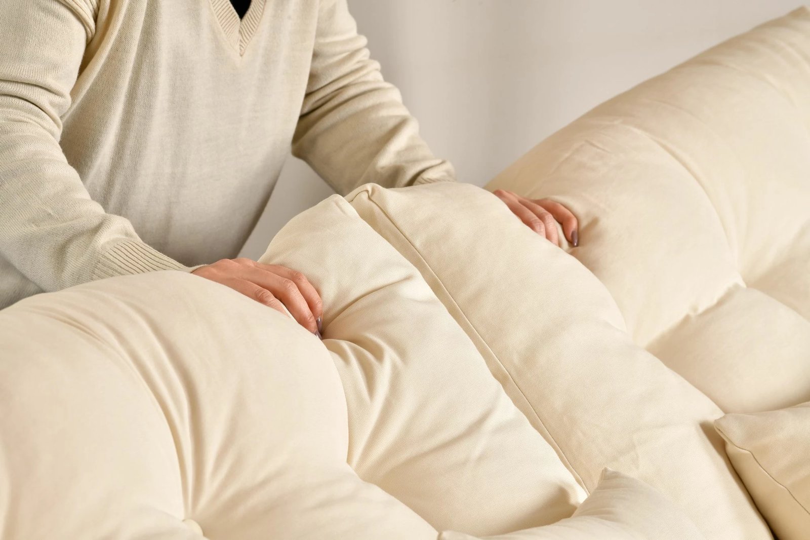 Karrige lëkundëse treshe për kopsht, ngjyrë bezhë, Luna Deluxe 2600