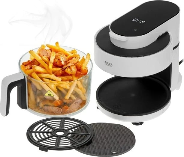 Fritezë me ajër të nxehtë Adler AD 6316, 3L, 1200W, E zezë
