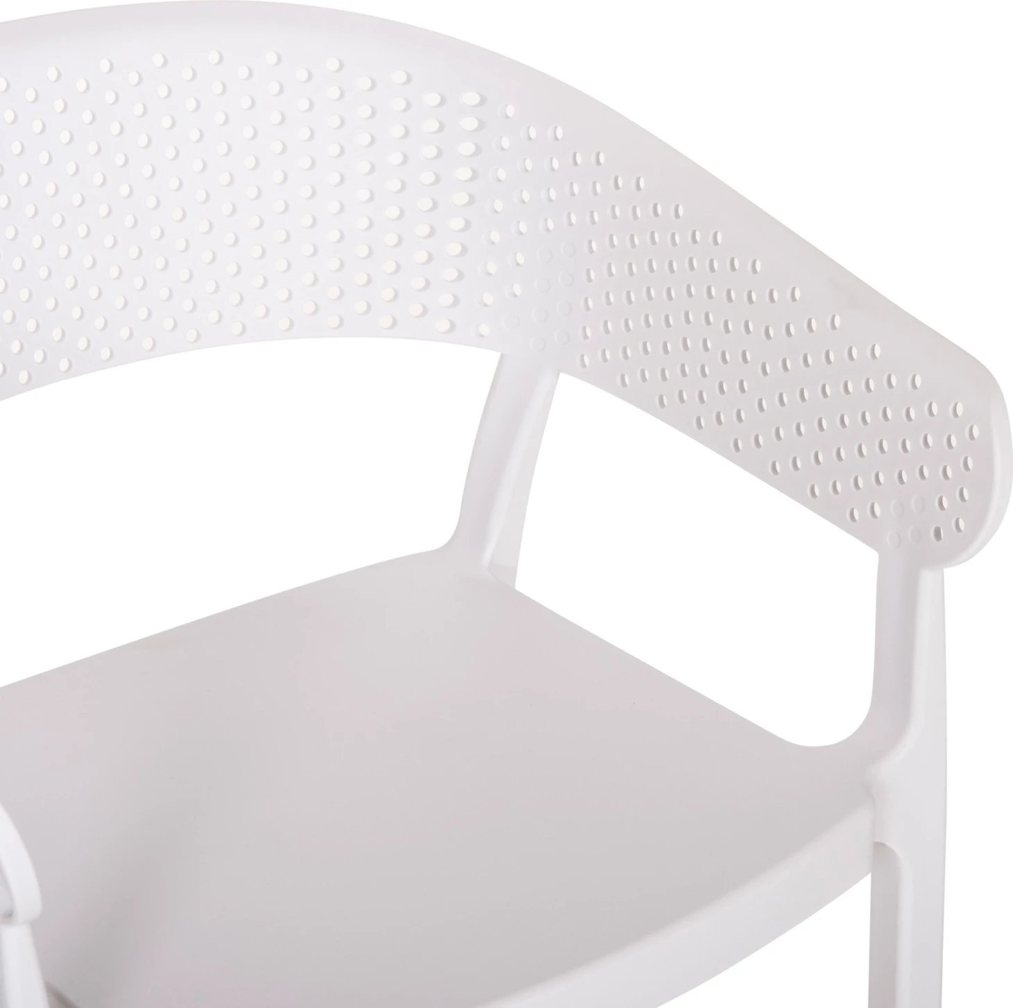 Karrige me krahë polipropileni, e bardhë, model PERFOE FH5941.01, 56x50.5x73cm