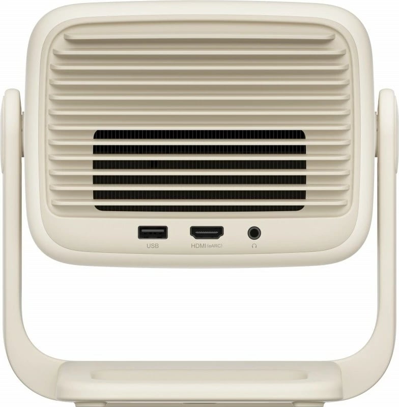 Projektor LED FHD, JMGO N1S Nano J61-7K1, 460 ISO lumens, Google TV, 200 inç maksimum, HDMI 2.1, Wi‑Fi/Bluetooth, bezhë