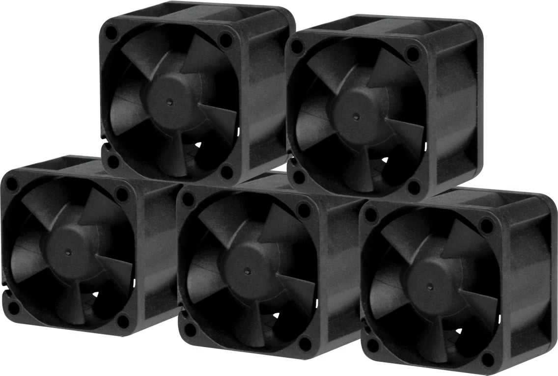 Ventilator kase Arctic Cooling S4028-6K, 40mm, 6000 RPM, set 5 copë, e zezë