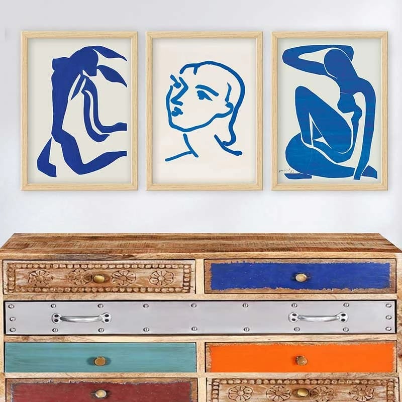 Pikturë dekorative me kornizë (3 copë), Wallity, 3NTC_UN024616_3545