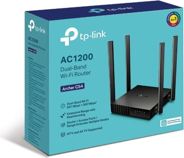 Router Wi‑Fi TP-Link Archer C54 1Gbps 8 porta zezë