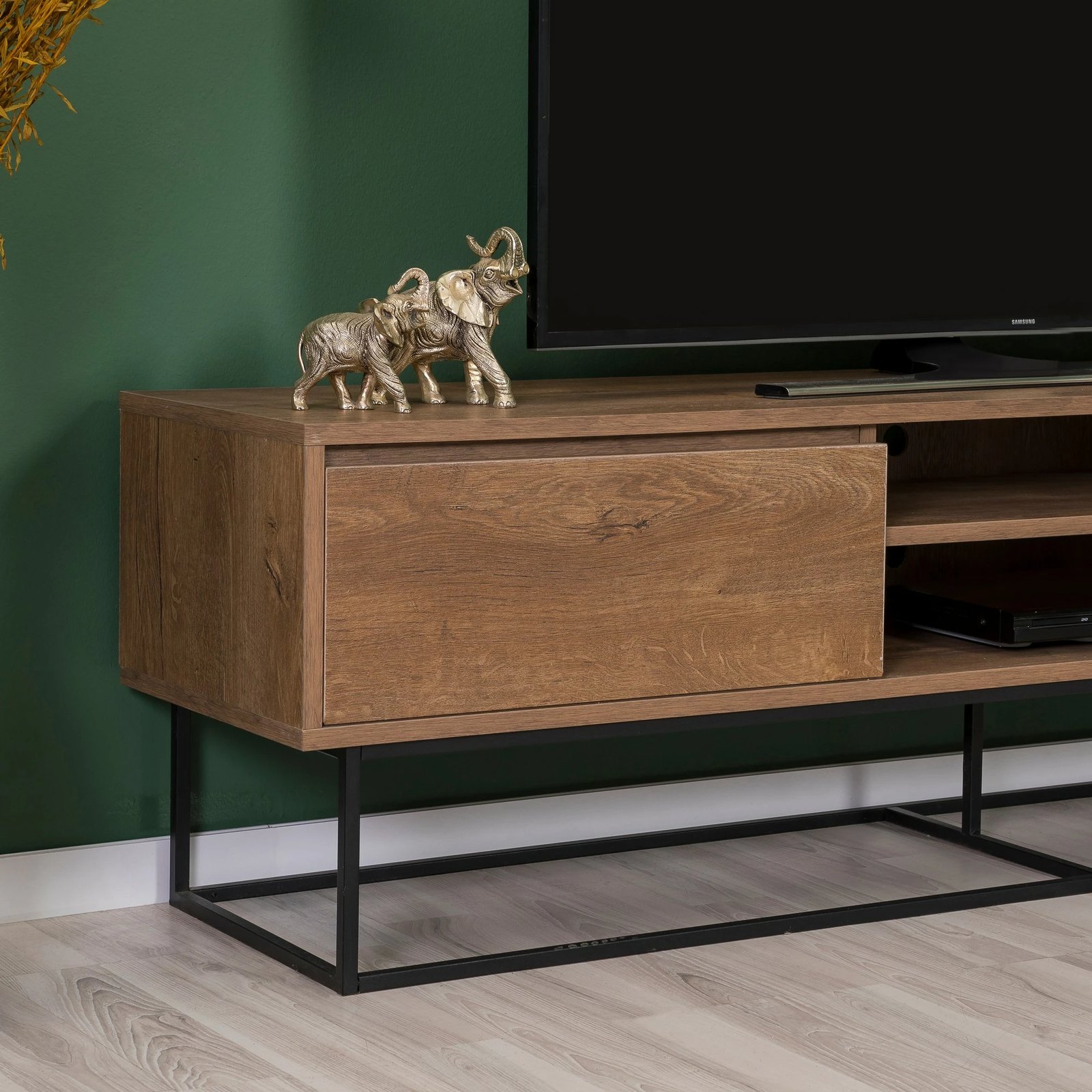 Set mobiljesh për dhomë dite Skye Decor, Laxus Takım 7, ngjyrë arrë dhe e zezë