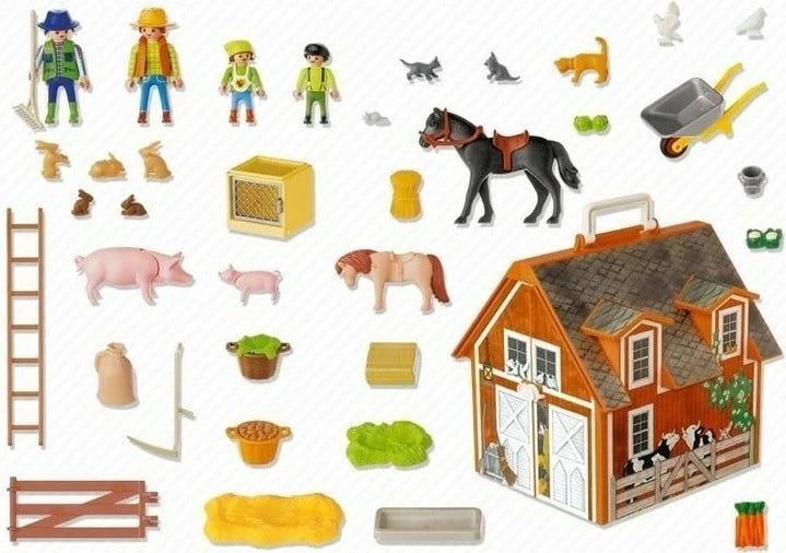 Set lodrash Playmobil 4142 My Portable Farm, 61 pjesë
