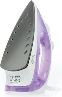 Hekur, Adler AD5019, 1600 W, taban non-stick, depo ujit 100 ml, avull 10 g/min, spërkatje 0.5 g/shot, priza E/F, vjollcë