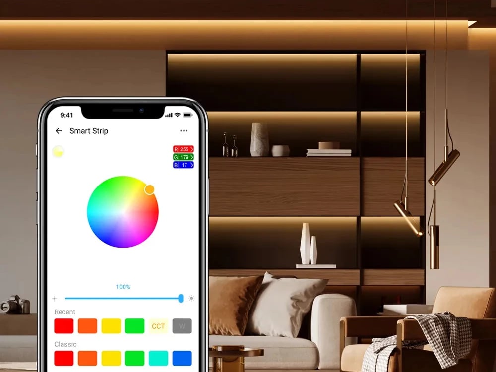 Shirit LED inteligjent Sonoff L2-5M, 5m, RGB, Wi-Fi, me telekomandë, i papërshkueshëm nga uji, set Shirit LED inteligjent Sonoff L2-5M, 5m, RGB, Wi-Fi, me telekomandë, i papërshkueshëm nga uji, set