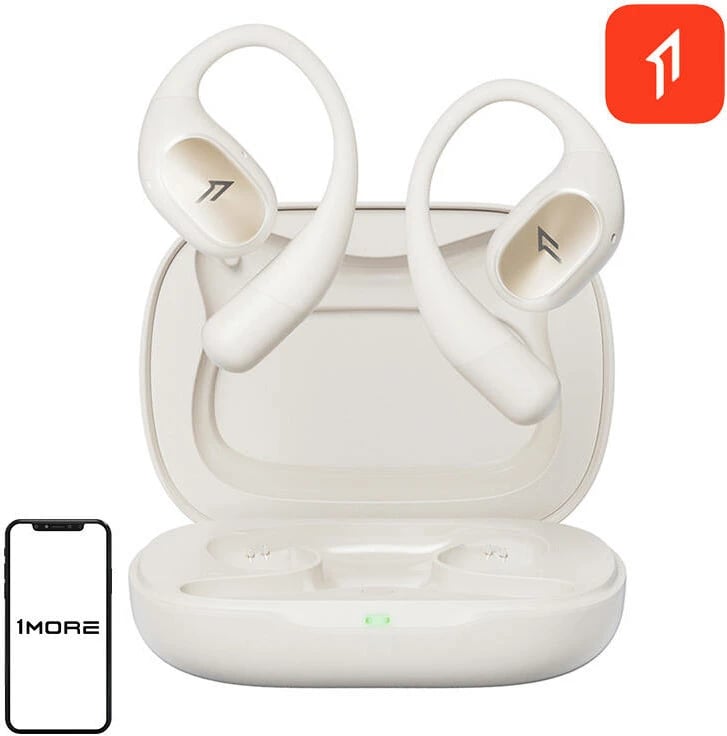 Kufje wireless 1MORE S31 OPEN, të bardha, me kasë karikimi