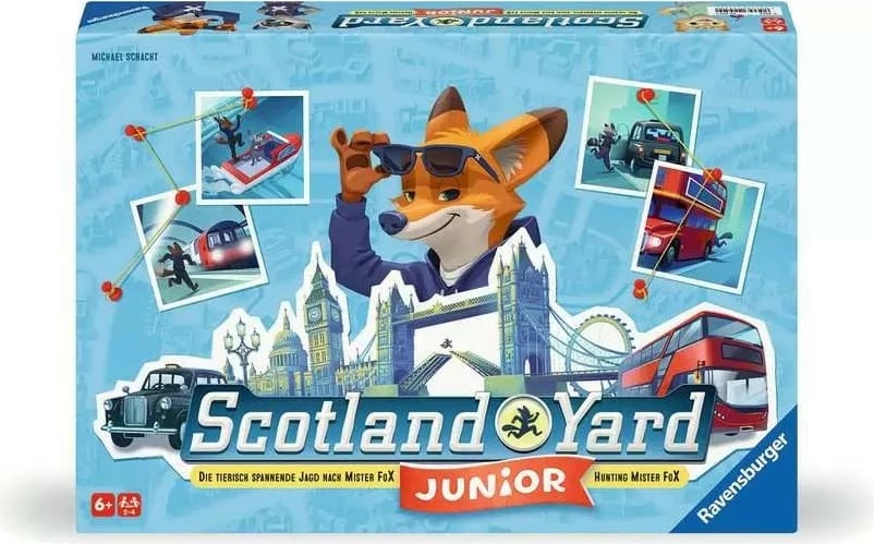 Lojë tavoline Ravensburger Scotland Yard Junior, për fëmijë, 2-4 lojtarë, 15 min