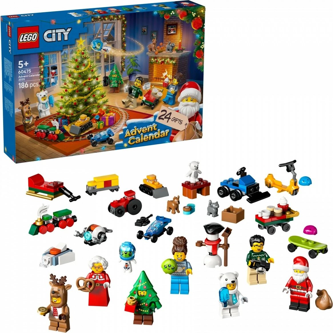 Set lodrash LEGO City Advent Calendar 60475, 186 pjesë, për fëmijë, shumëngjyrësh Set lodrash LEGO City Advent Calendar 60475, 186 pjesë, për fëmijë, shumëngjyrësh