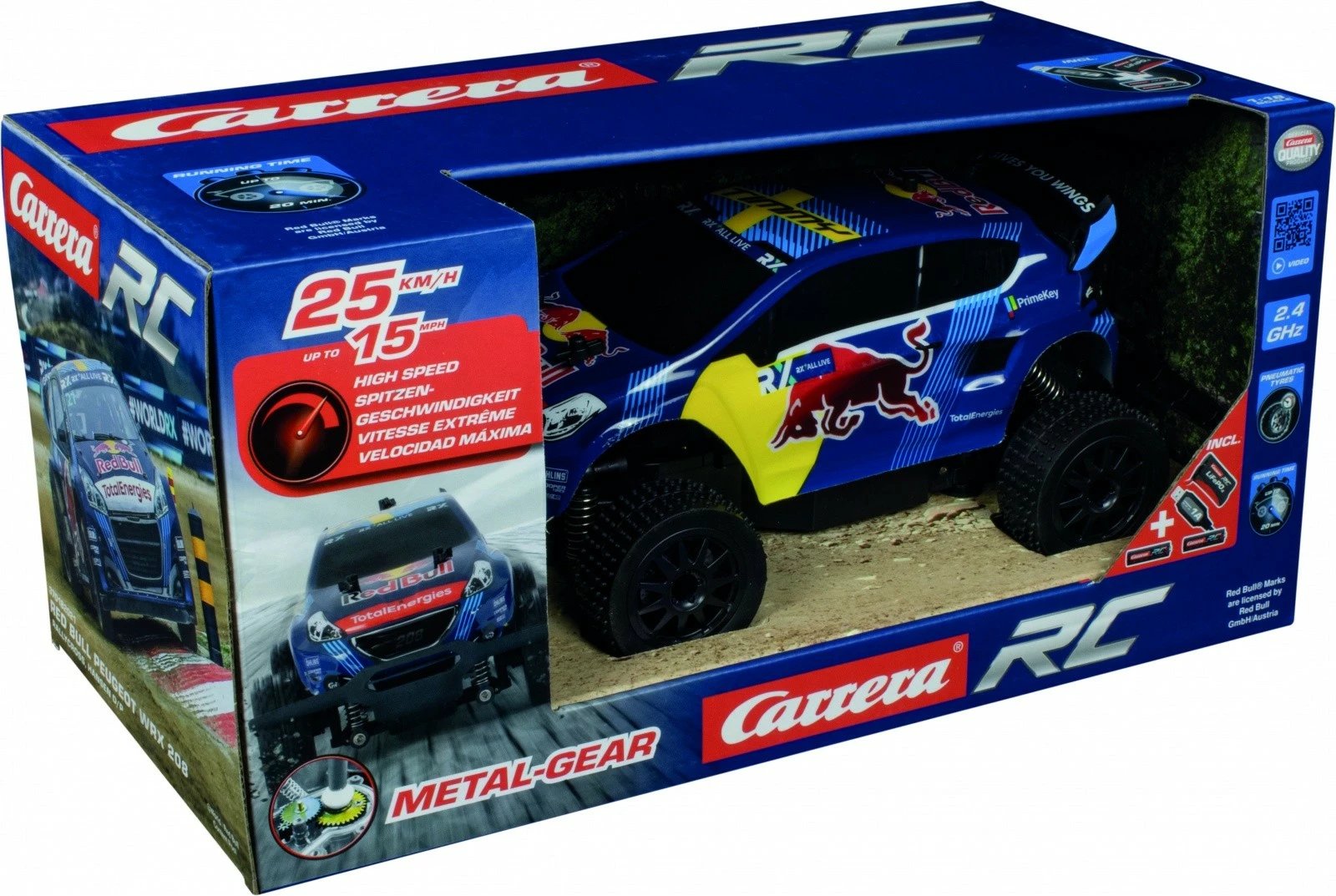 Makine RC Carrera Red Bull Rallycross 1:10, 2.4GHz, shumëngjyrëshe