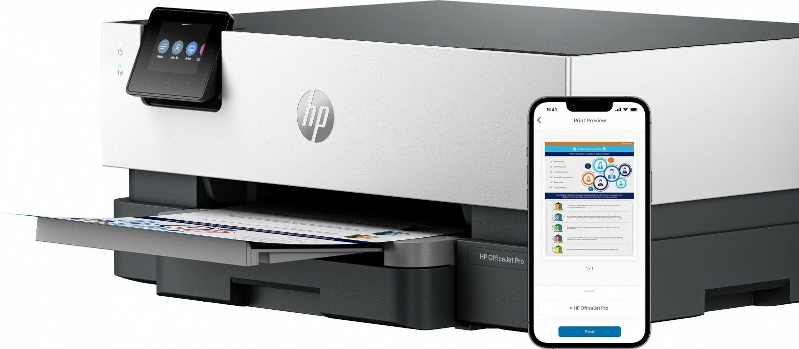 Printer multifunksional HP OfficeJet Pro 9110b, 5A0S3B, me ngjyra, i bardhë/zi
