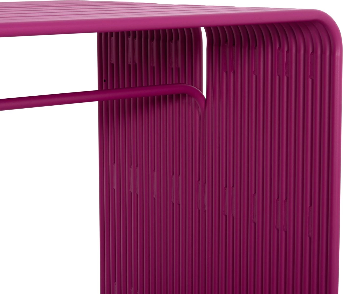 Tavolinë ngrënieje INTREPID, alumin, ngjyrë vjollcë, 120x70x70.5cm