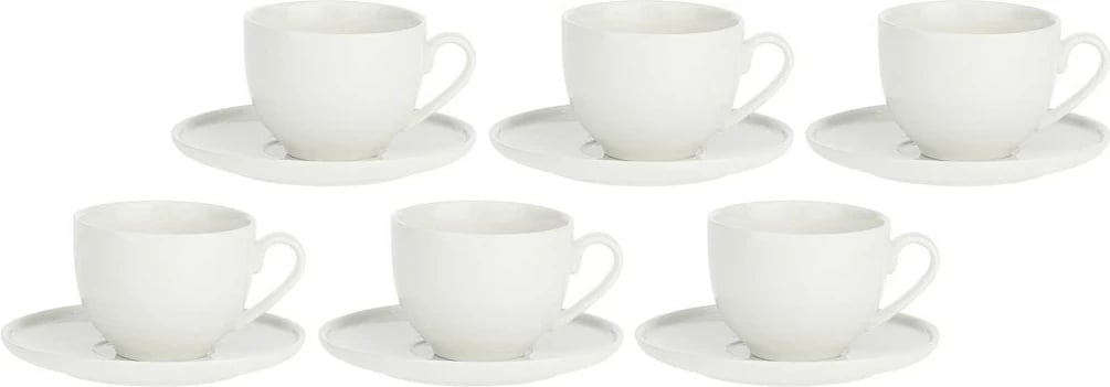 Set filxhanë kafeje LA PORCELLANA BIANCA CORTE, 80 ml, 6 copë, Bardhë