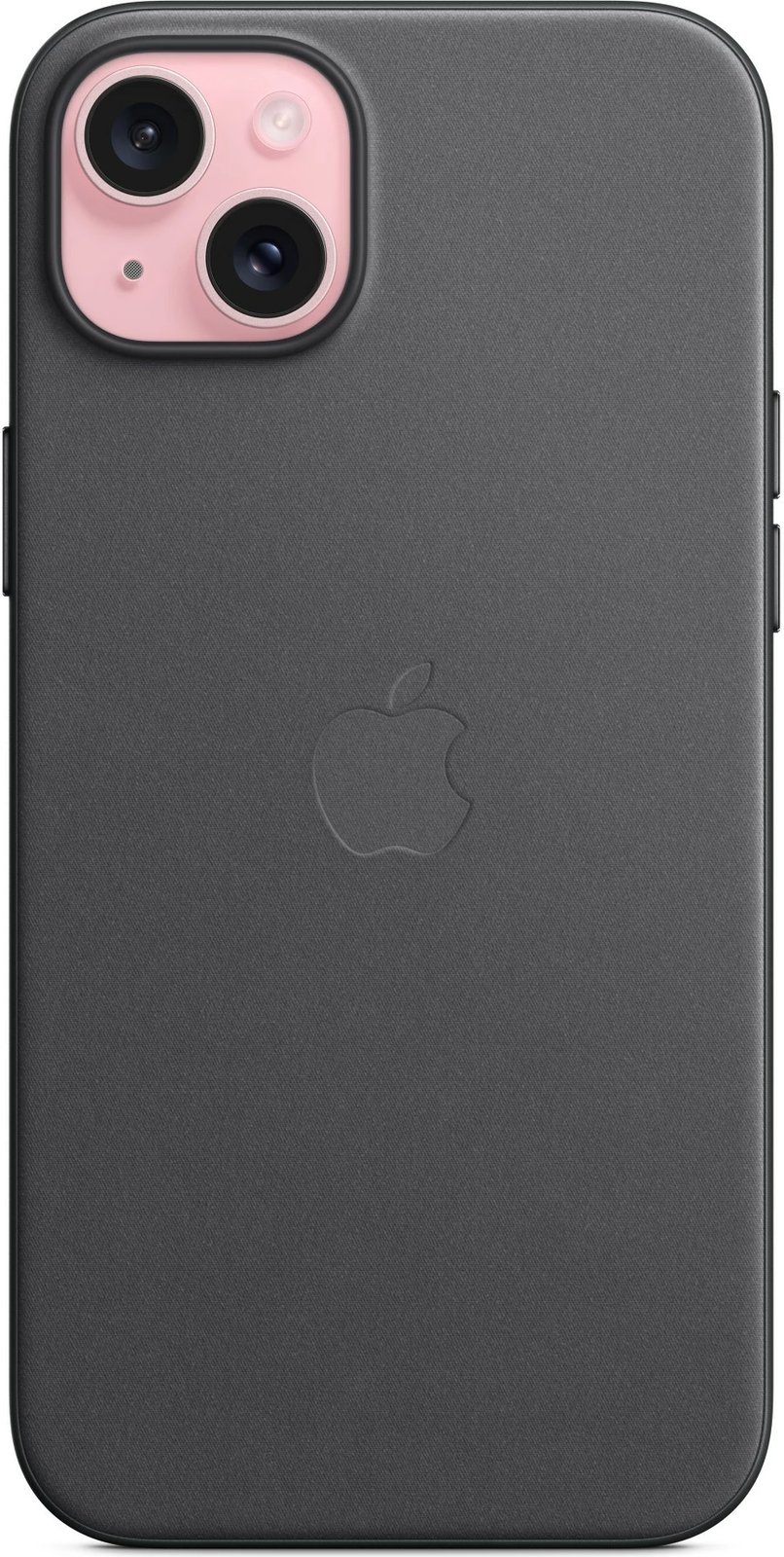 Mbështjellës Apple FineWoven për iPhone 15 Plus, MagSafe, i zi