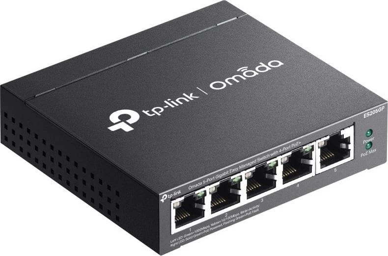 Switch TP-Link Omada ES205GP, 5 porte, PoE+, gigabit, i zi