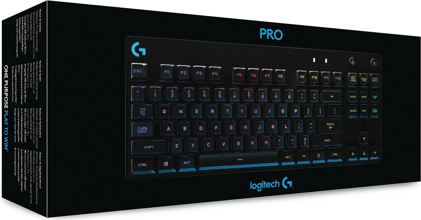 Tastierë mekanike Logitech G PRO, RGB, gaming, e zezë