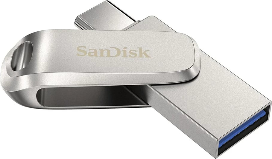 USB SanDisk Ultra Dual,  256 GB, çelik inox