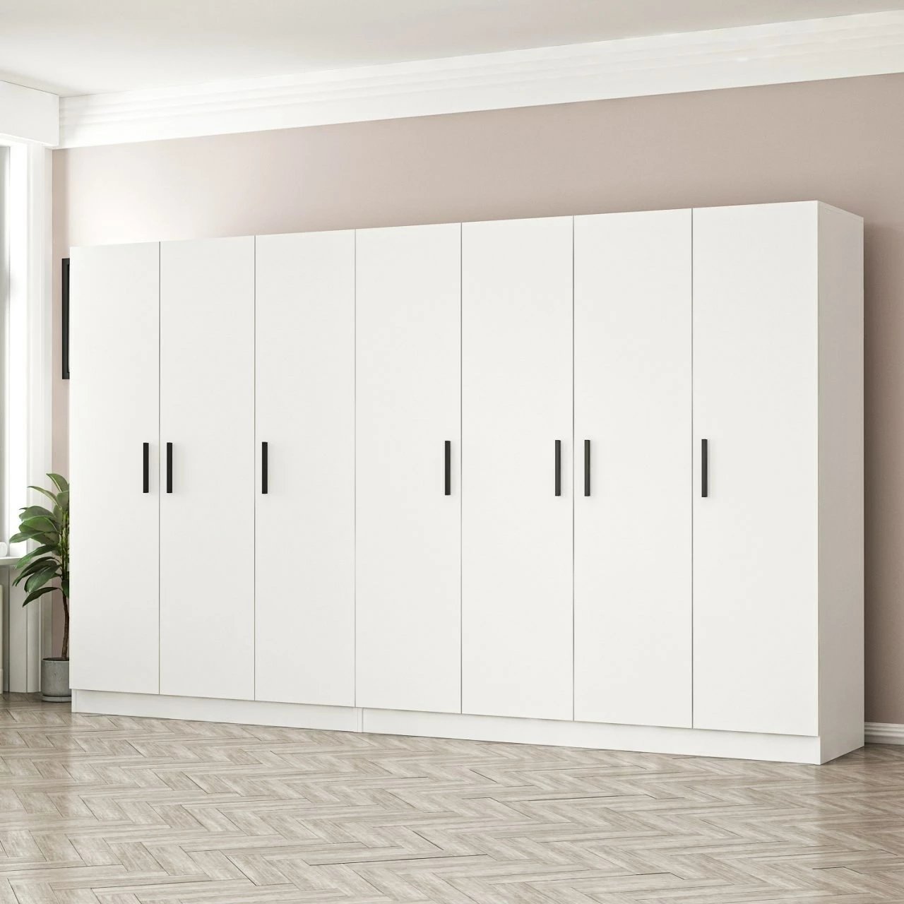 Dollap i madh Skye Decor, i bardhë, 2220