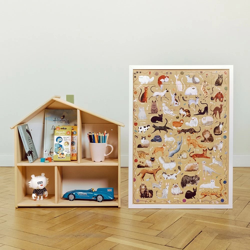 Puzzle për fëmijë CzuCzu Puzzlove Cats, 60 pjesë, shumëngjyrëshe