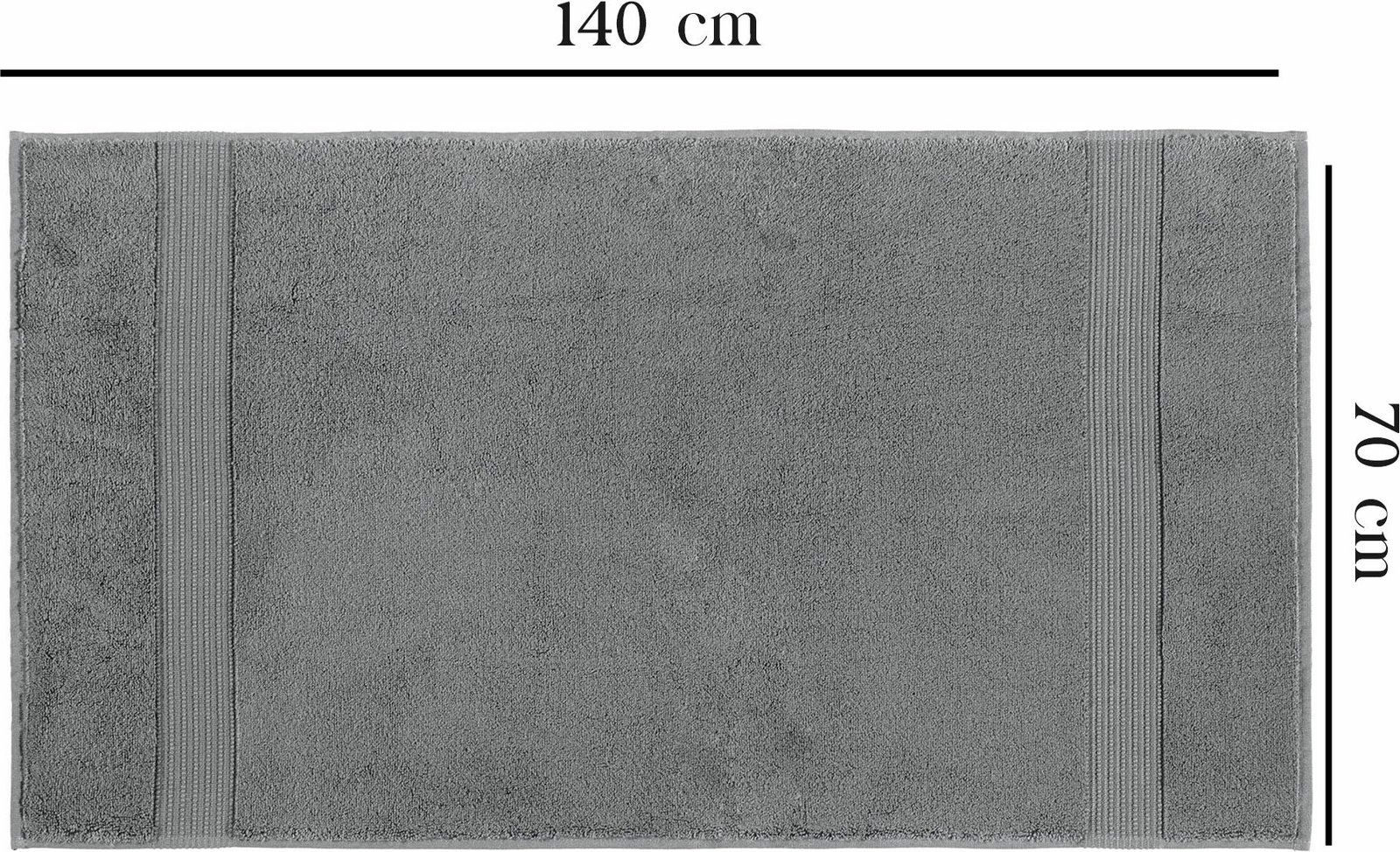 Peshqir banje Mijölnir, Chicago Bath, 70x140cm, ngjyrë gri e errët