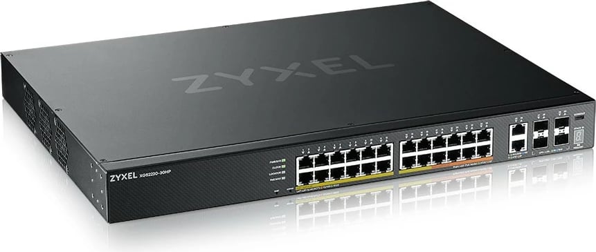 Switch Zyxel XGS2220-30HP, Managed, L3, Gigabit Ethernet (10/100/1000), PoE, Rack mounting