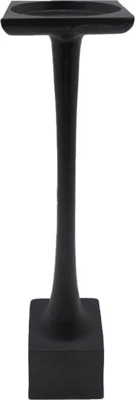 Mbajtëse qirinjsh LARSEN, alumin i zi, 9x9x42 cm