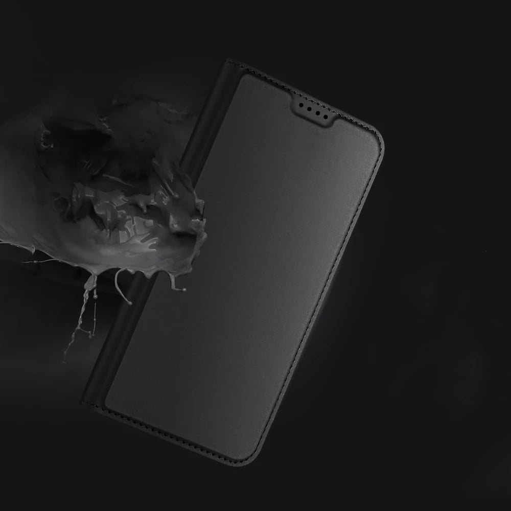Mbështjellës Dux Ducis Skin Pro për Realme GT Neo 5 / Realme GT3, me kapak, xhep kartelash, funksion standi, e zezë Mbështjellës Dux Ducis Skin Pro për Realme GT Neo 5 / Realme GT3, me kapak, xhep kartelash, funksion standi, e zezë