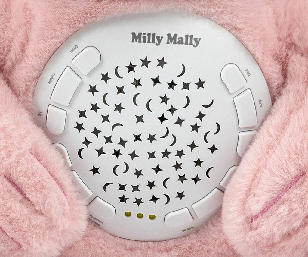 Ari pellushi me projektor, Milly Mally Bear, 10 ninulla, 5 zhurma të bardha, timer 30/60/90 min, 7 konfigurime drite, rozë