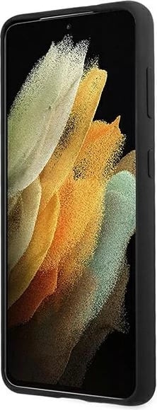 Mbështjellës Mercedes MEHCS21MSILBK për Samsung Galaxy S21+, Silicone Line, i zi