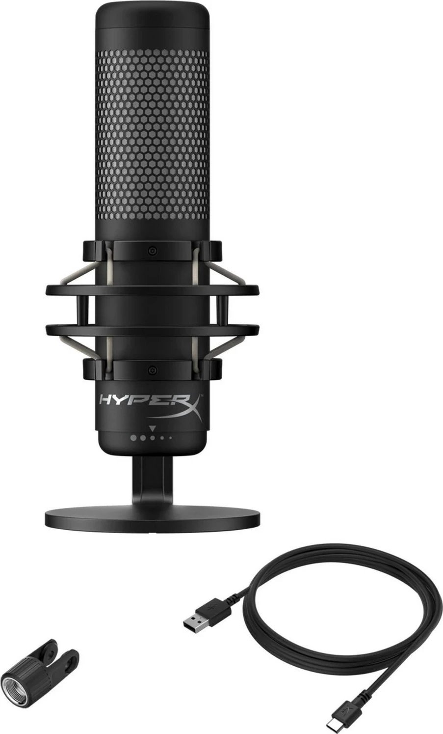 Mikrofon për tavolinë HyperX QuadCast S, i zi 