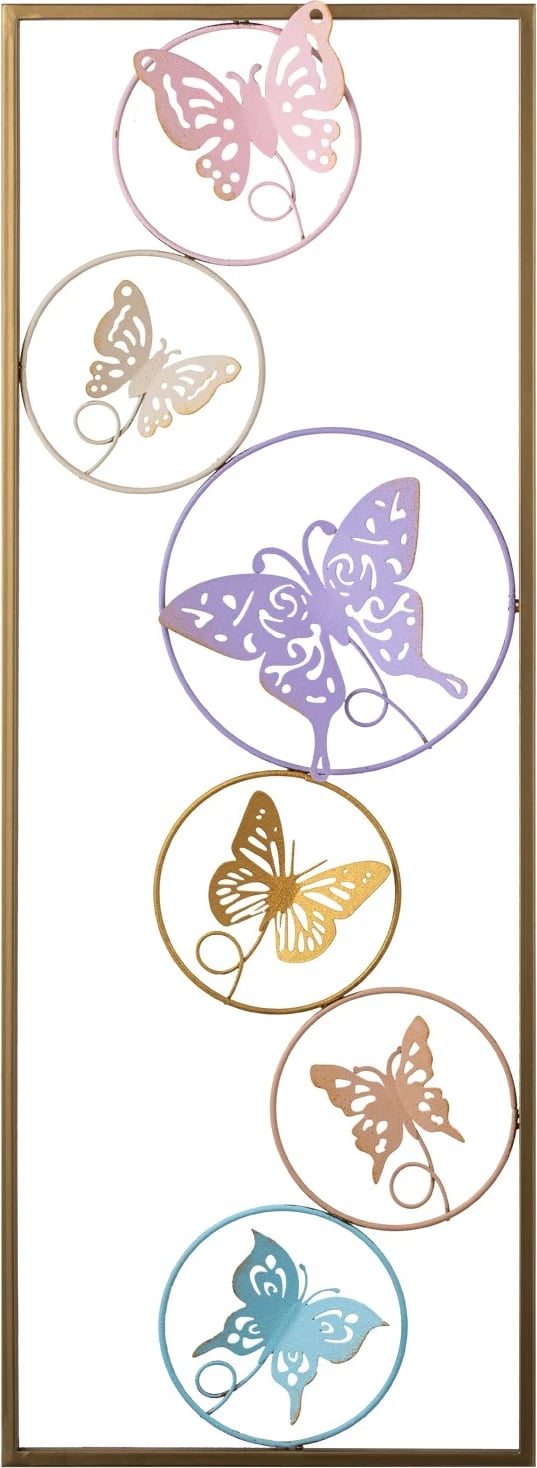 Aksesor dekorativ metalik Wallity, Dream - 2, shumëngjyrësh, 32x5x90cm