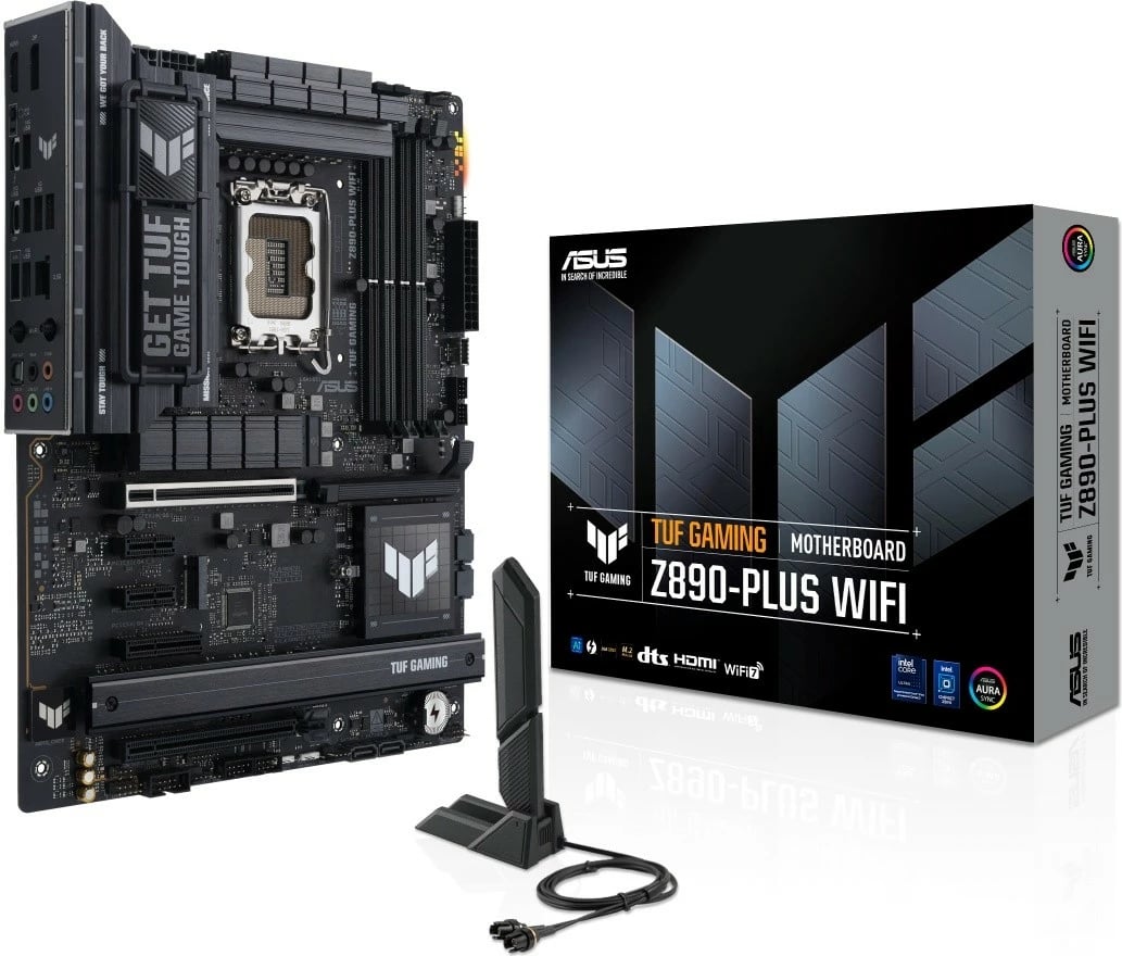 Pllakë amë Asus TUF GAMING Z890-PLUS WIFI, ATX, DDR5, LGA1851, Thunderbolt 4, Wi-Fi, e zezë