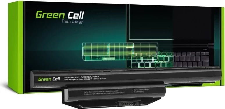 Bateri Green Cell FS31 për notebook, e zezë