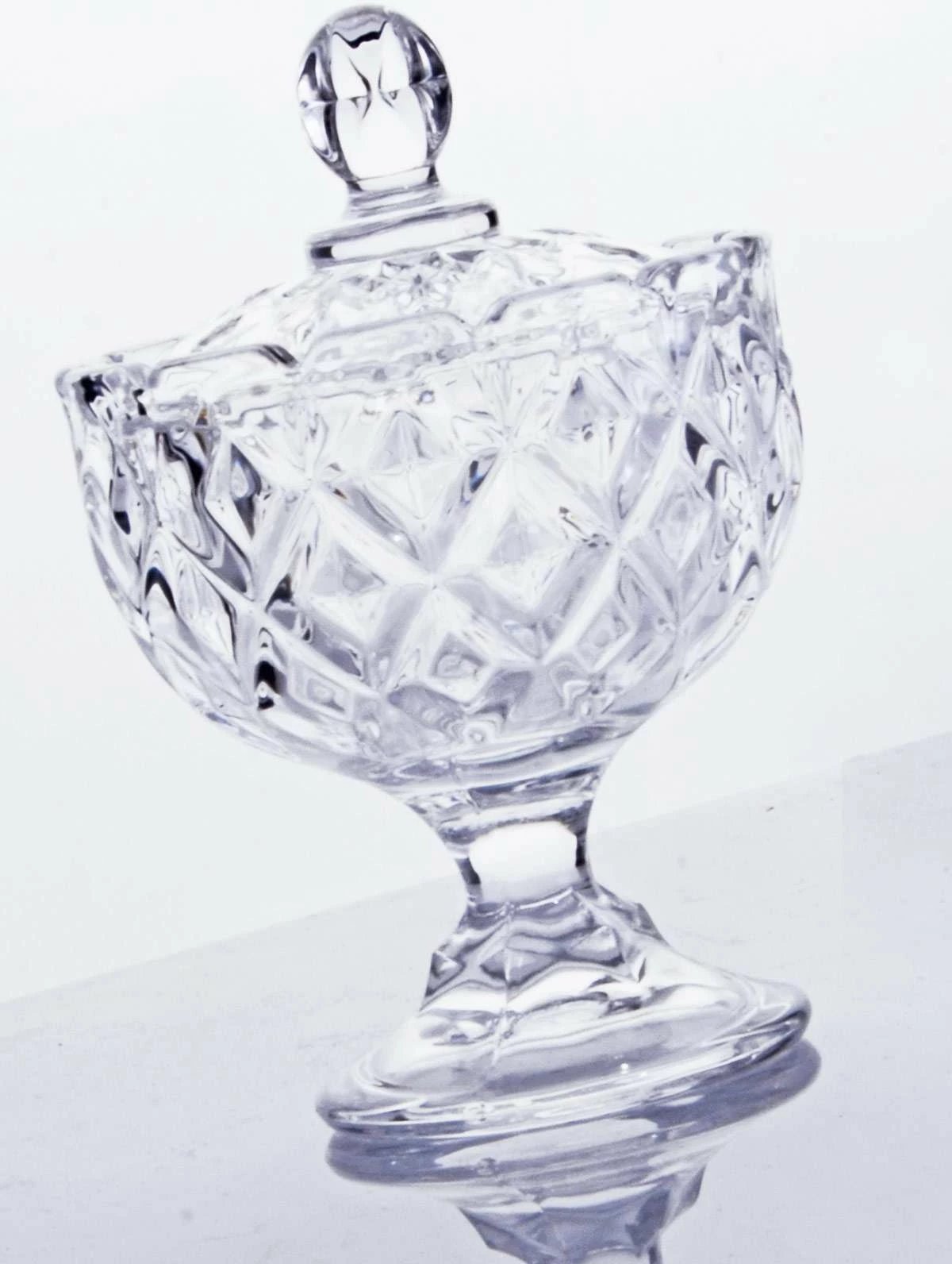 Enë për sheqer prej qelqi, transparente, Hermia, BADE6632