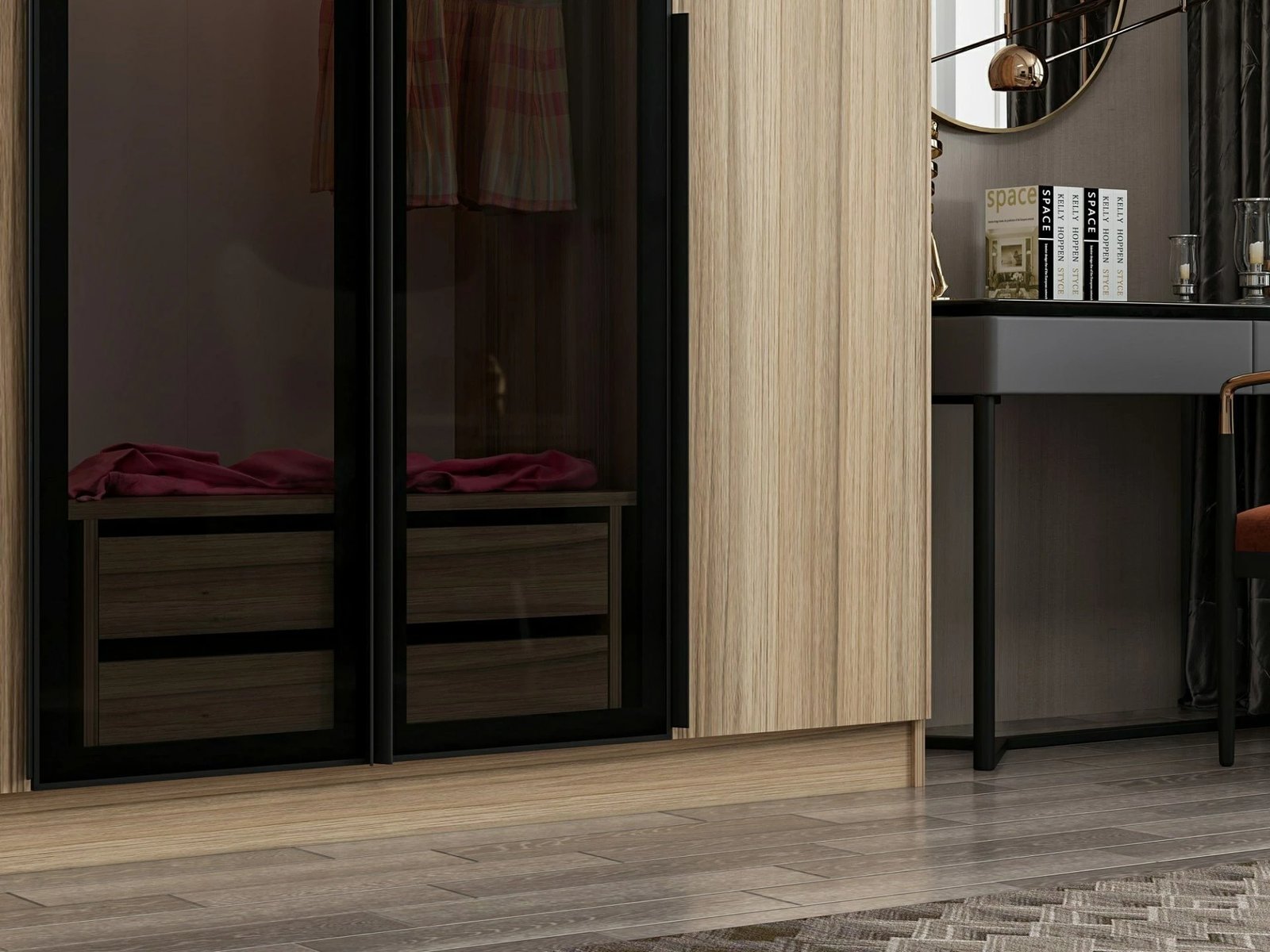 Dollap garderobe Skye Decor, Kale Plus, fume, 270x210x52cm