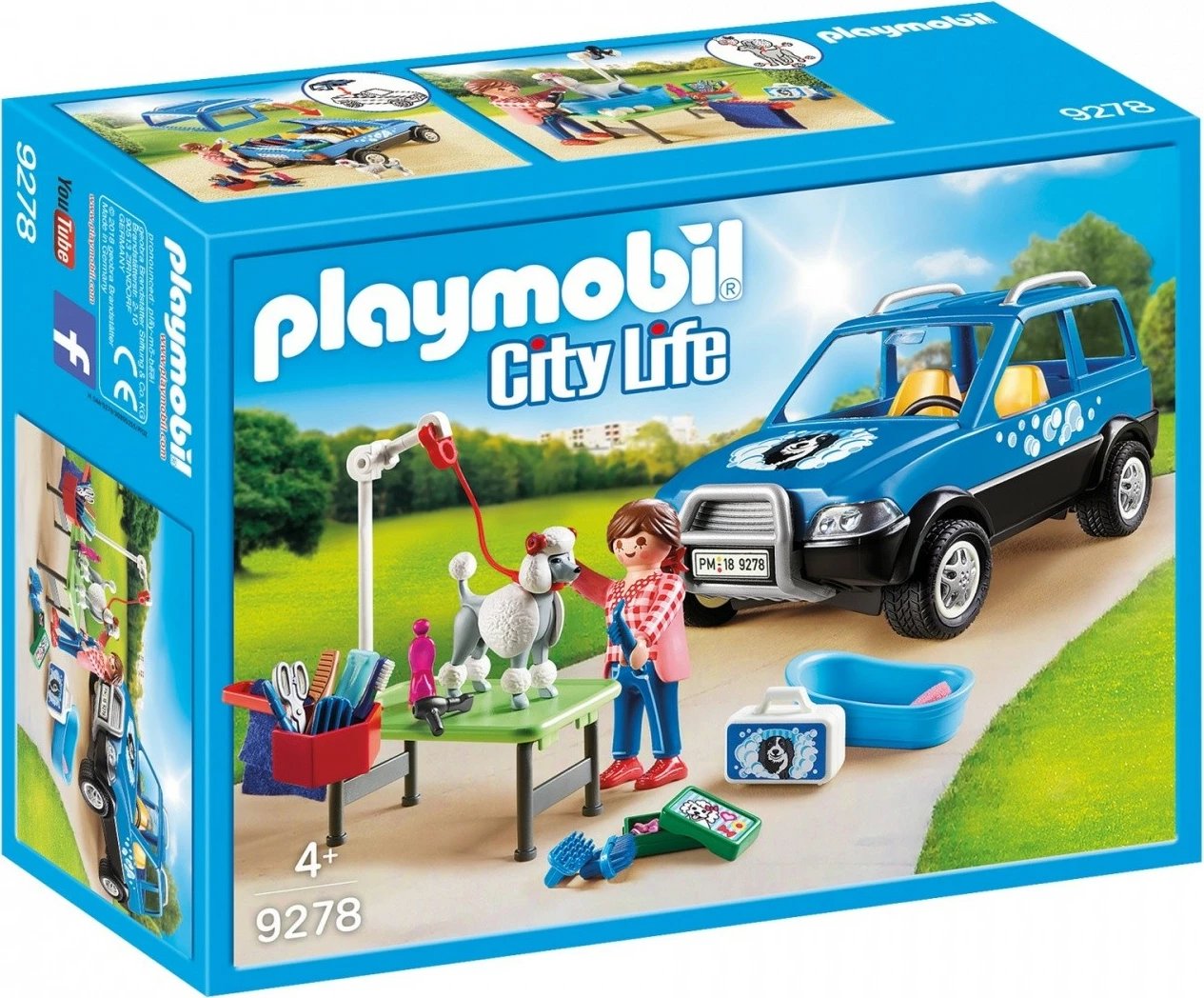 Set lodrash Playmobil City Life Mobile Dog Salon, 9278, për fëmijë