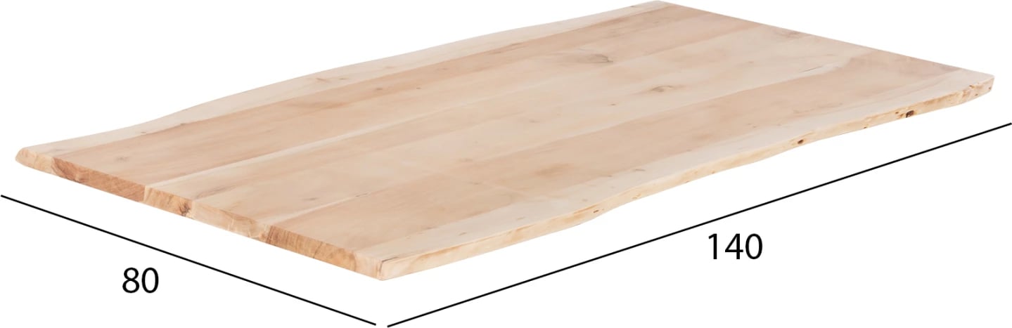 Sipërfaqe Tavoline nga druri akacie, ngjyrë natyrale, FH8465.21, 140x80x4 cm