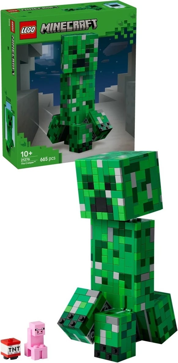 Set LEGO Minecraft Creeper 21276, 665 pjesë, 21 cm, Gjelbër