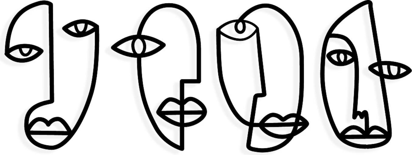 Aksesor dekorativ metalik për mur Wallity, Anacreon