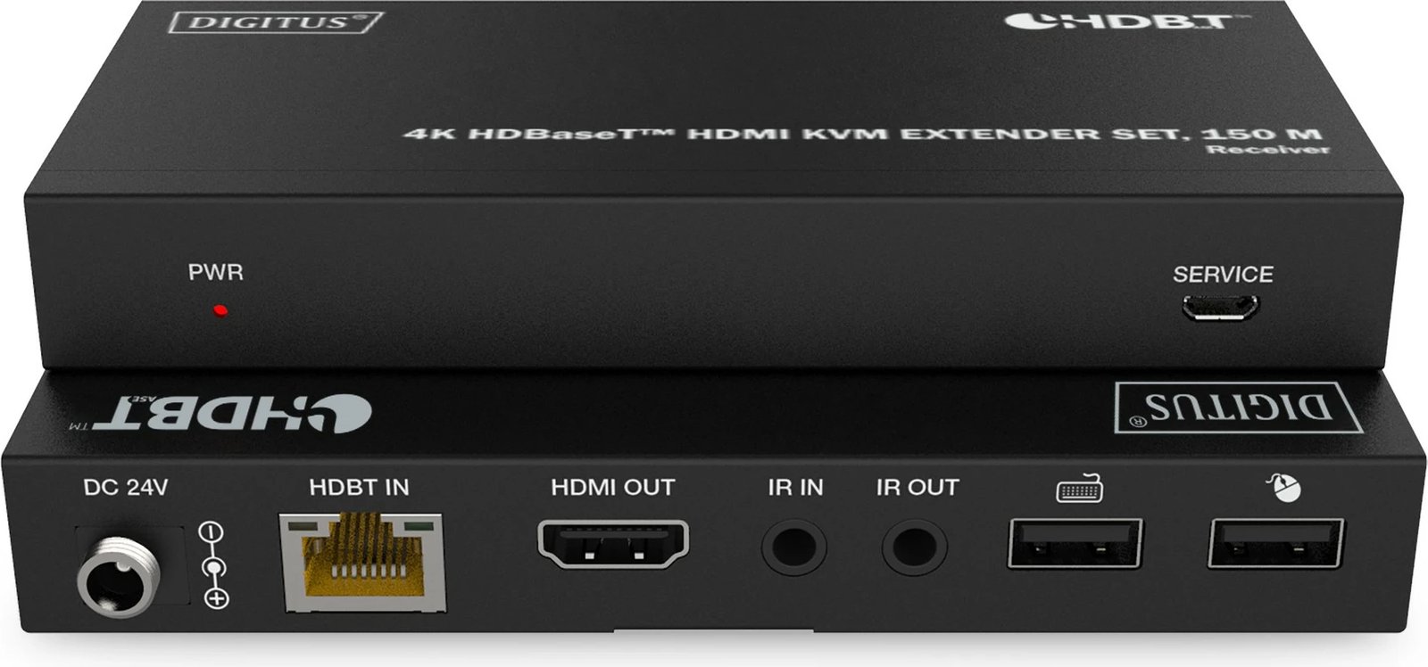 HDMI KVM Extender Digitus 4K HDBaseT, set transmetues & pranues, 150m, 3840x2160, i zi