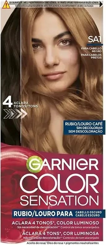 Ngjyrë për flokë Garnier Color Sensation Rubio Luminoso Louro Café, 5 copë