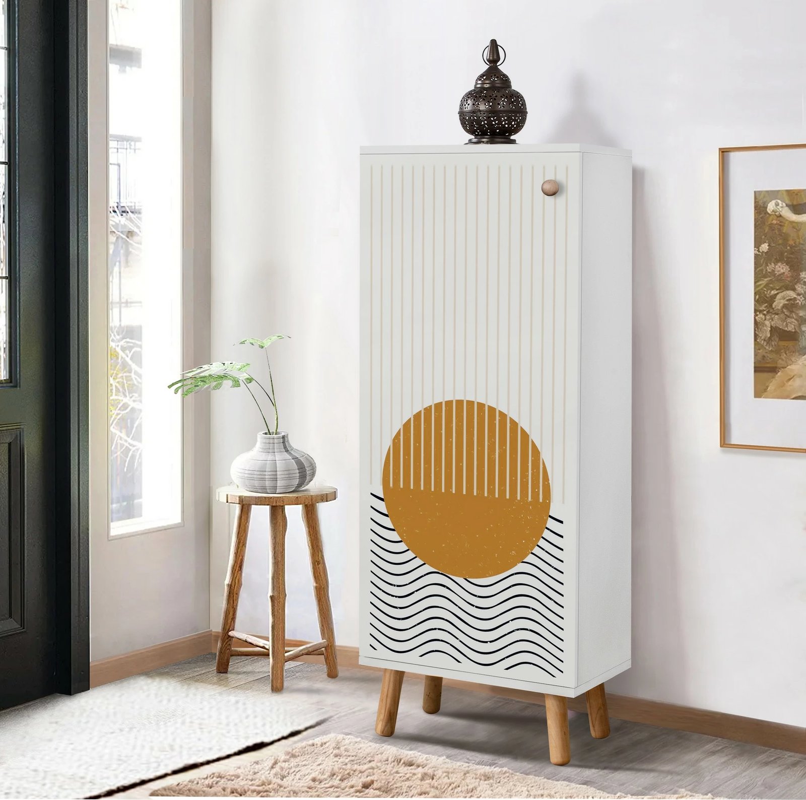 Dollap për këpuca Hanah Home, Vegas - B 949, ngjyrë e bardhë, 50x135x38 cm